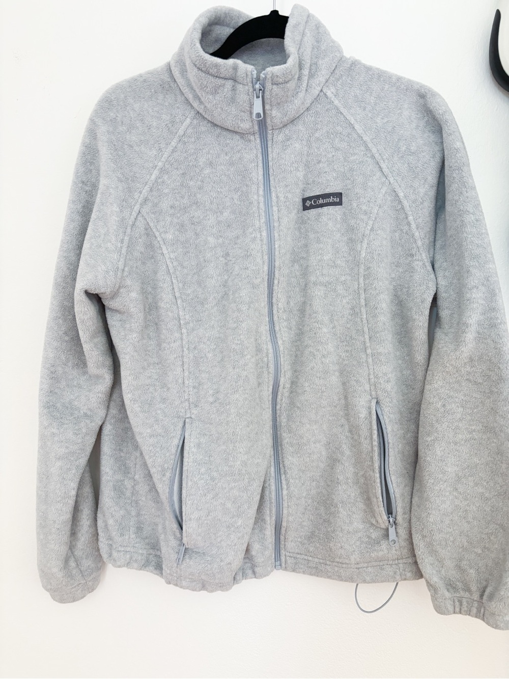 Columbia Women’s Light Gray Full-Zip Fleece Jacket Size XL